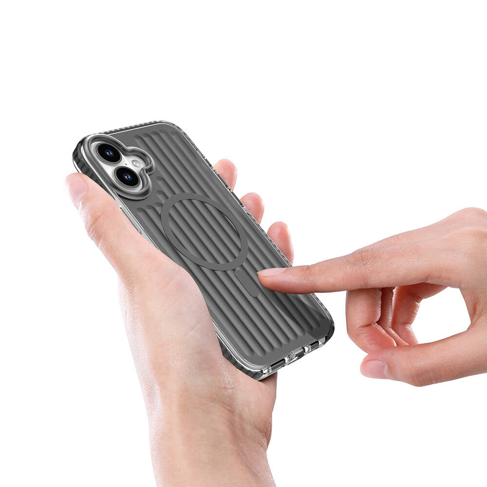 iPhone 16 Kılıf M-safe Şarj Özellikli Oyuklu Tasarım Mutural Bumpy Clear Kılıf iPhone 16 Kılıf M-safe Şarj Özellikli Oyuklu Tasarım Mutural Bumpy Clear Kılıf